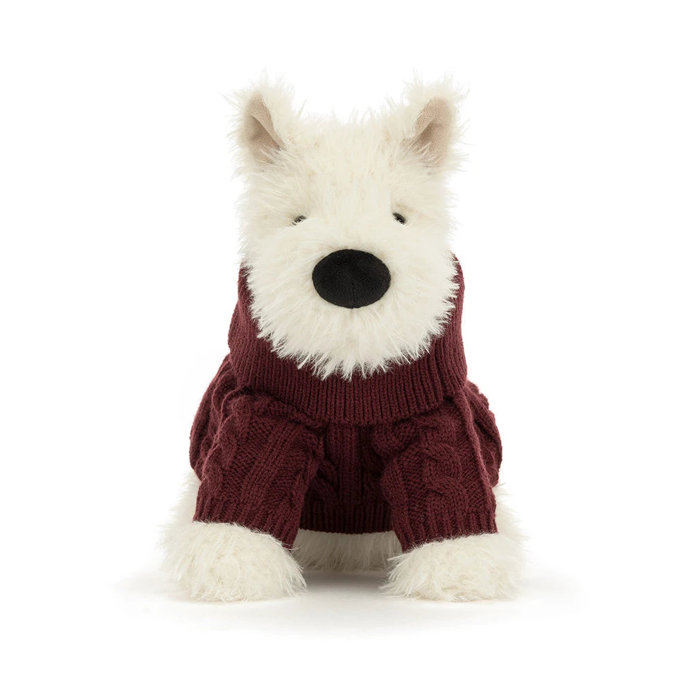 Jellycat Munro Scottie Dog Winter Jumper Outfit