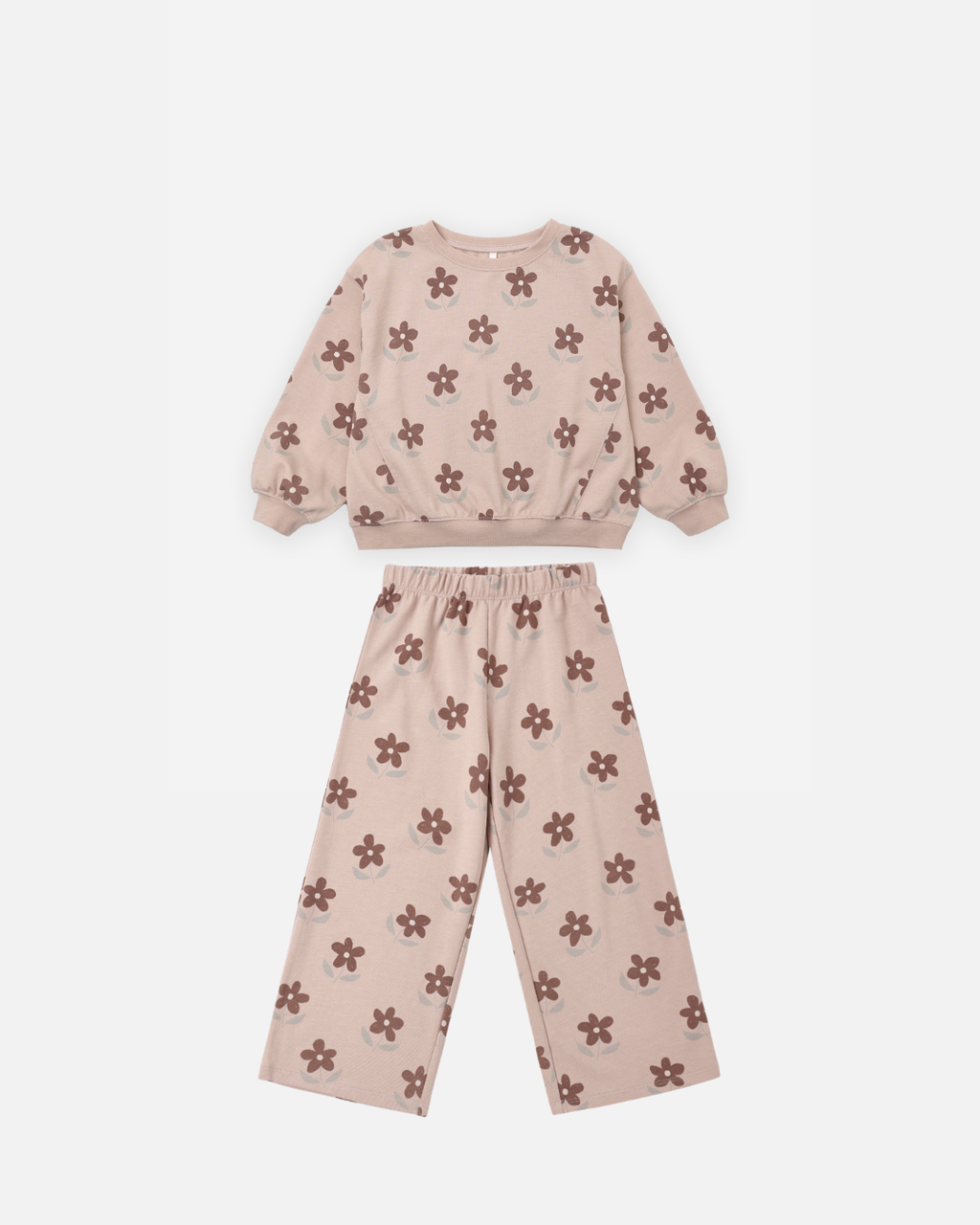 Rylee and Cru Oversized Sweatshirt and Track Pant Set, Daisy