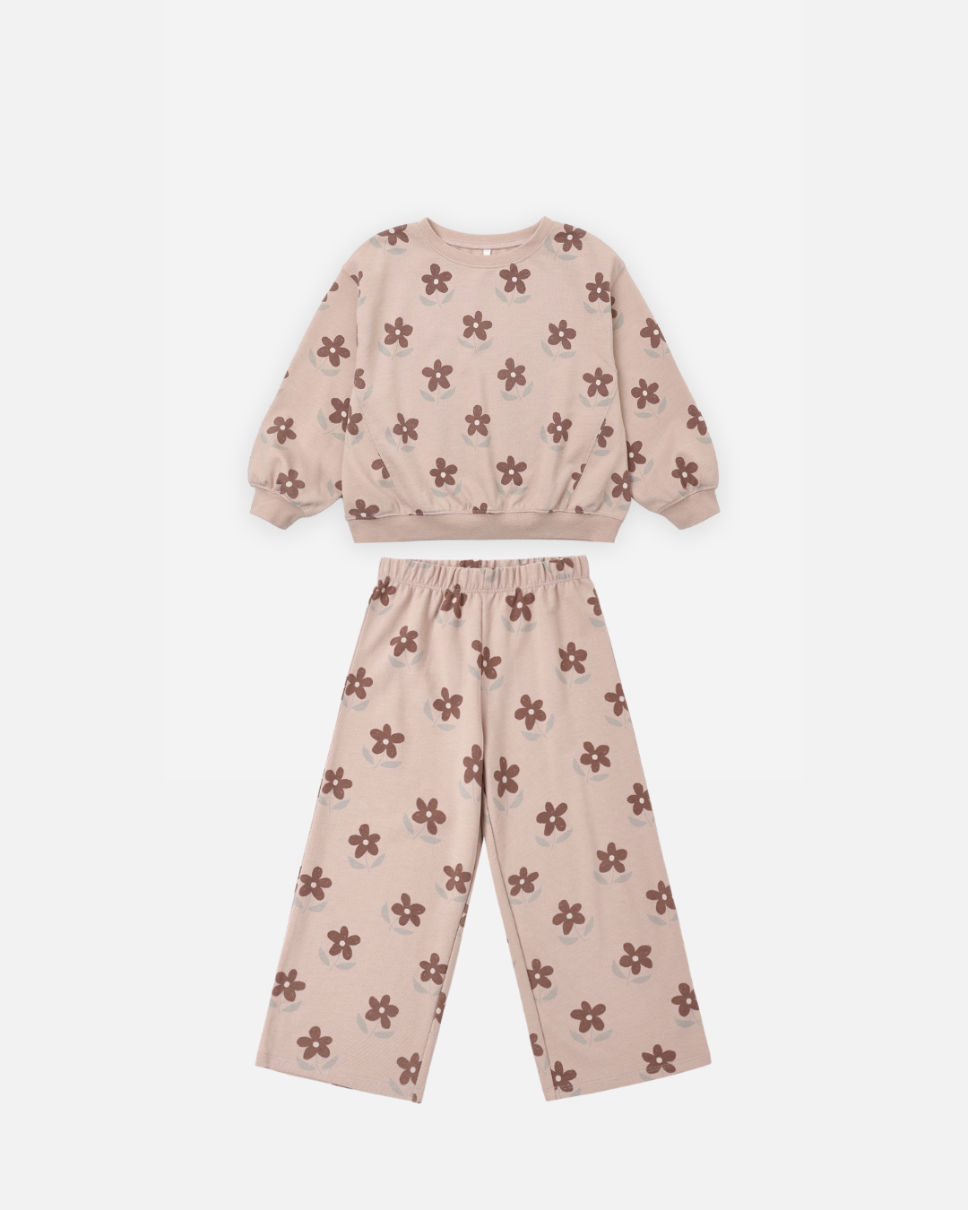 Rylee and Cru Oversized Sweatshirt and Track Pant Set, Daisy