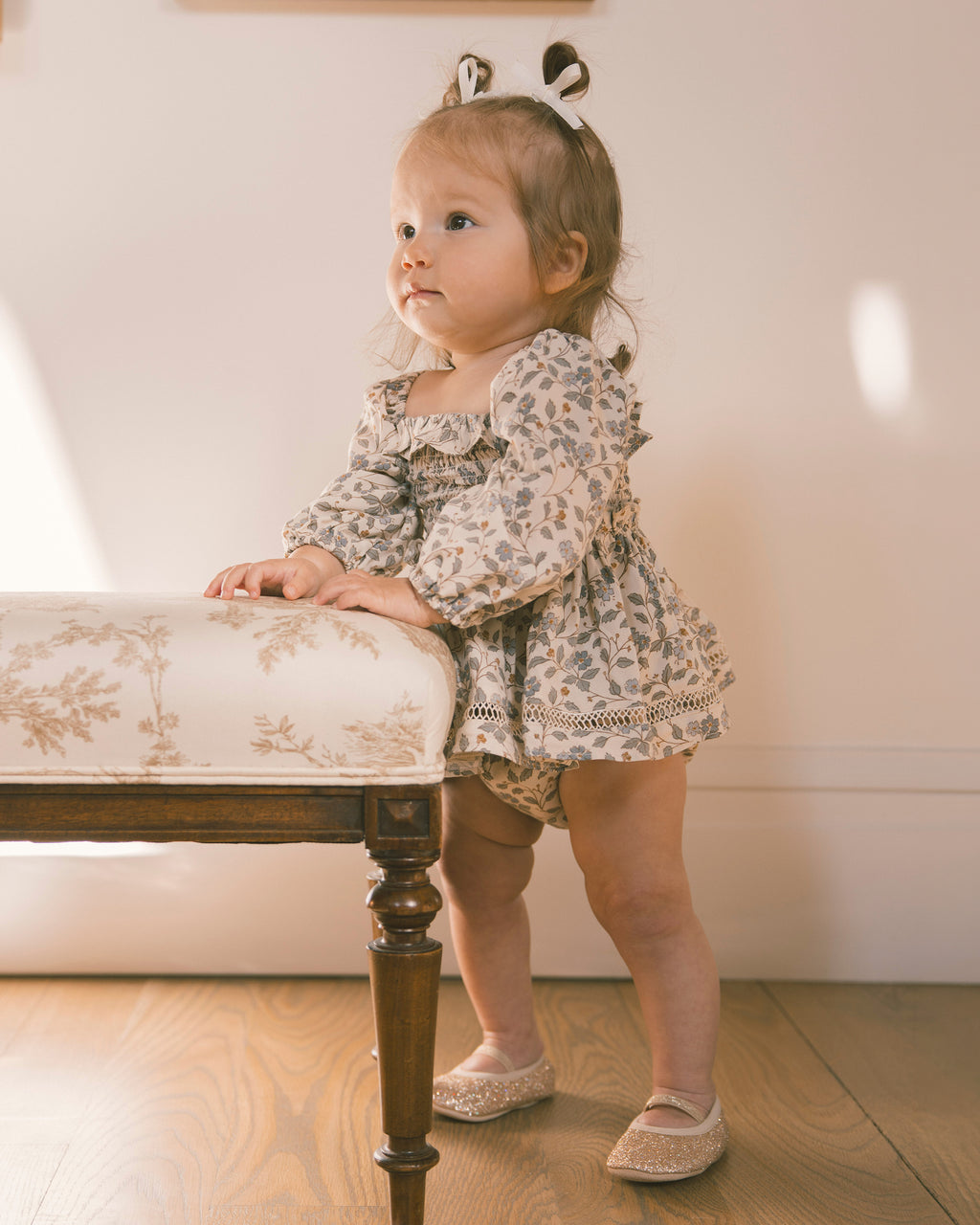 Noralee Elodie Romper, Blue Garden