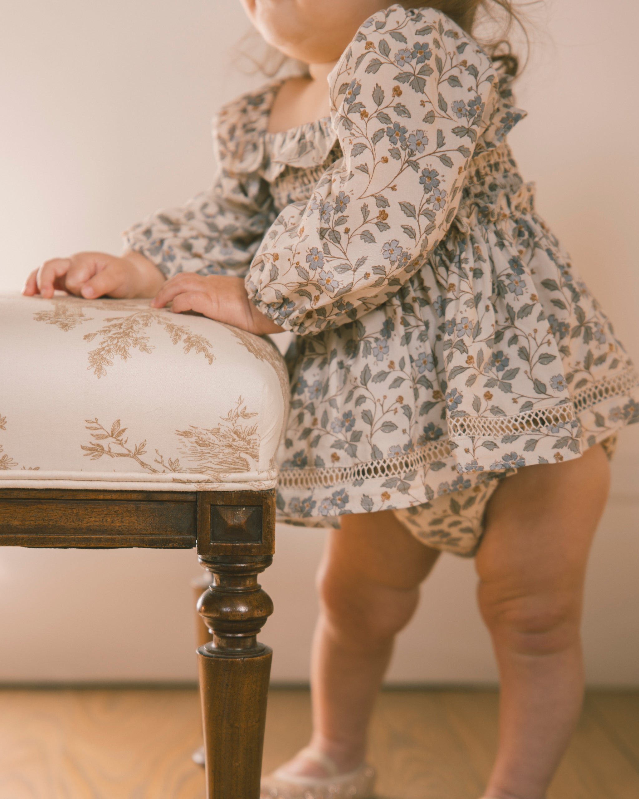 Noralee Elodie Romper, Blue Garden