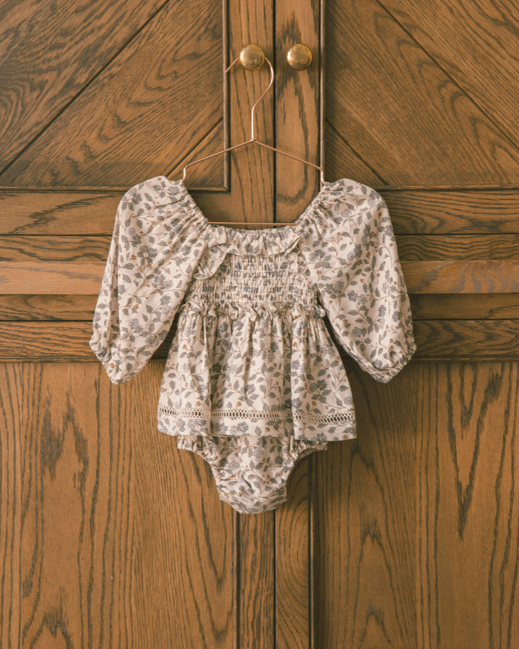 Noralee Elodie Romper, Blue Garden