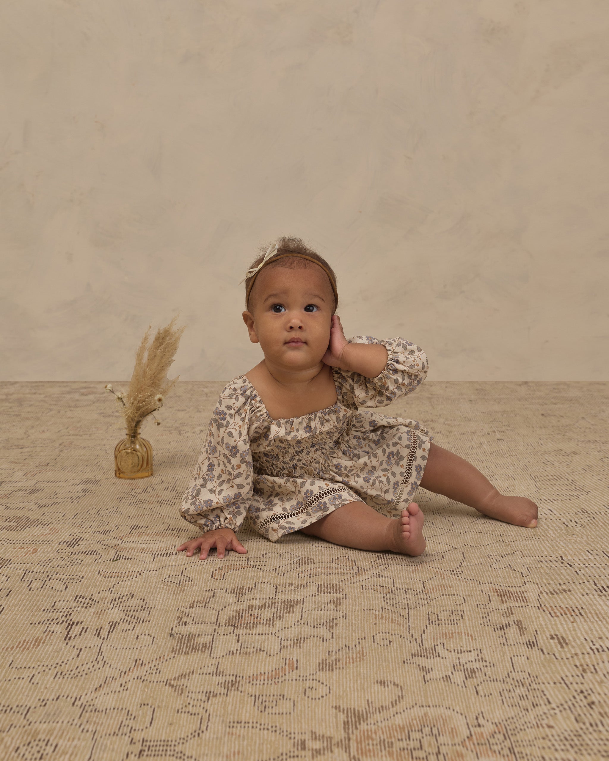 Noralee Elodie Romper, Blue Garden