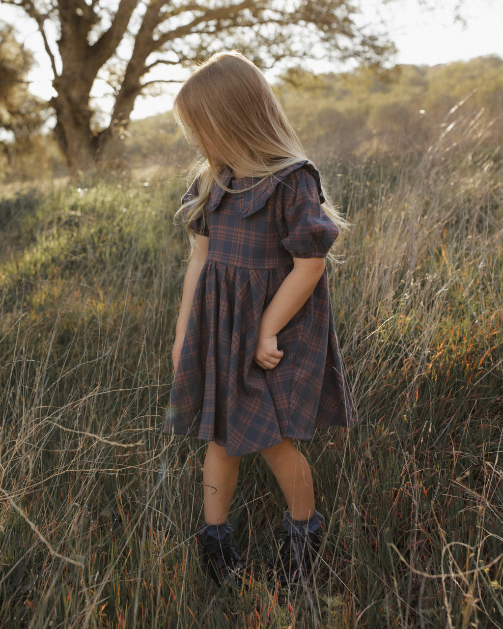 Rylee and Cru Camille Dress, Midnight Plaid