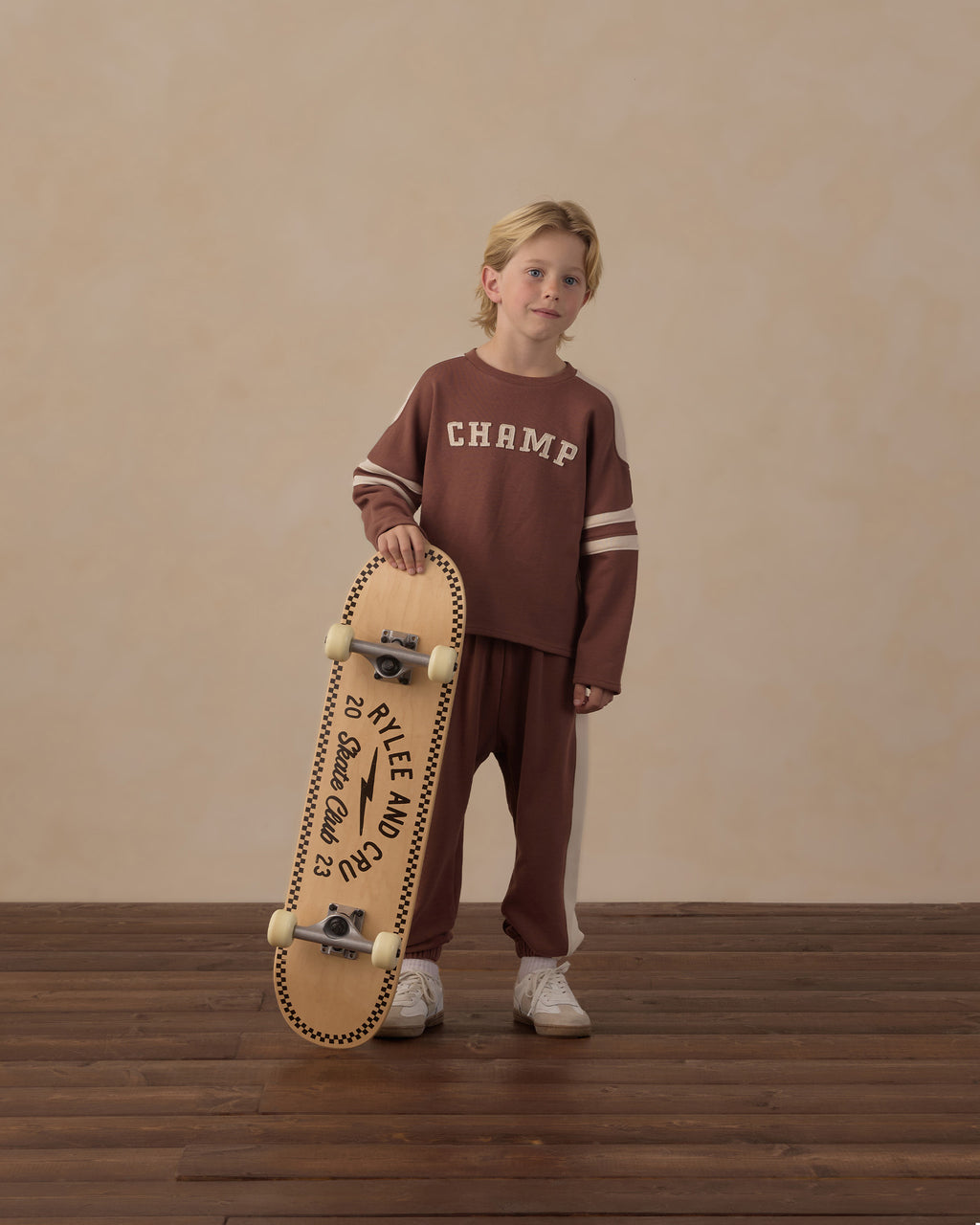 Rylee and Cru Hockey Sweatshirt and Paneled Sweatpants Set, Champ