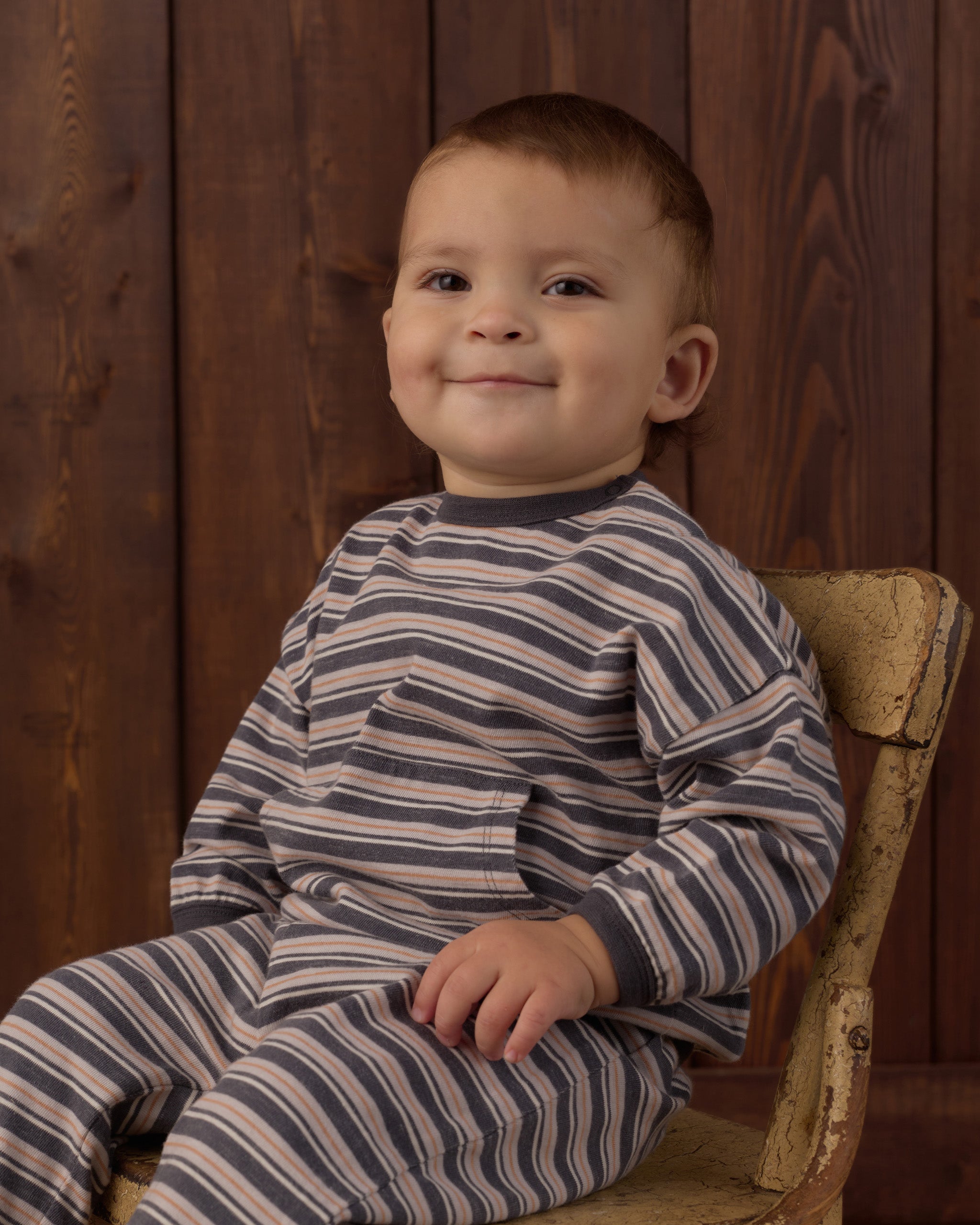 Rylee and Cru Relaxed Set, Blue Stripe