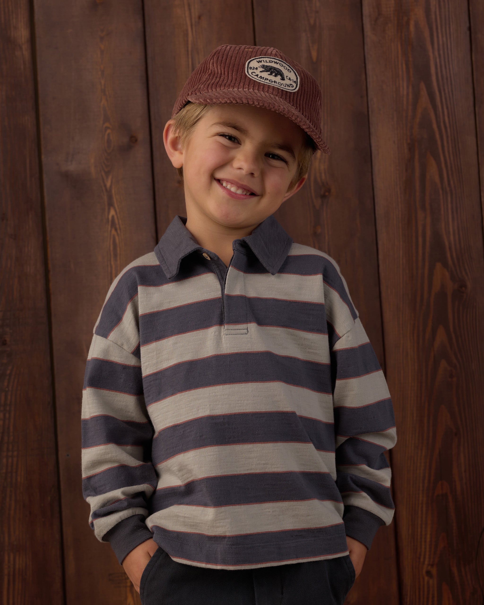 Rylee and Cru Rugby Polo, Sage Stripe