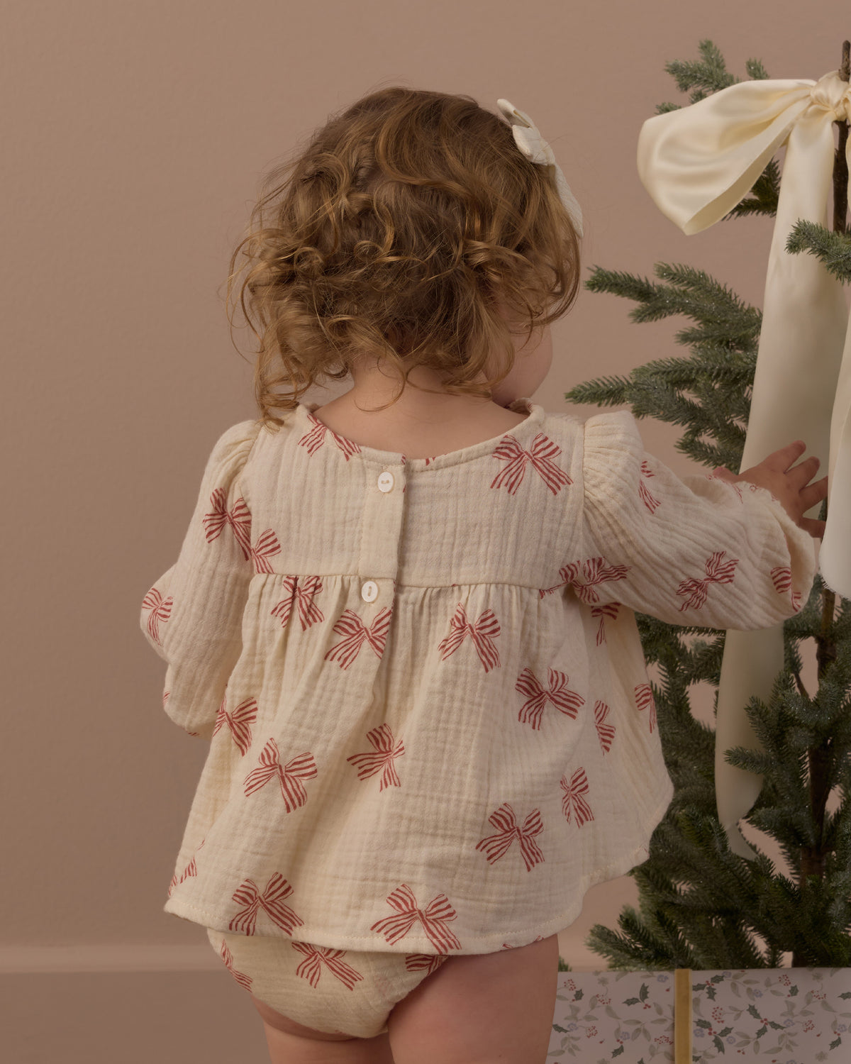 Rylee and Cru Sophia Top and Bloomer Set, Peppermint Bows