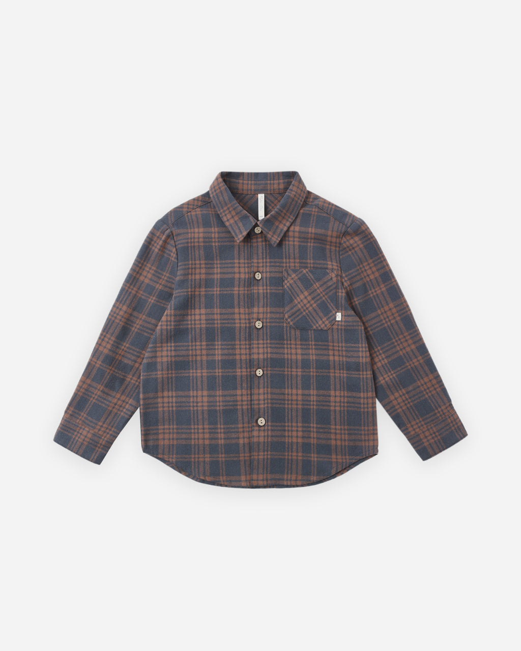 Rylee and Cru Collared Long Sleeve Shirt, Midnight Plaid