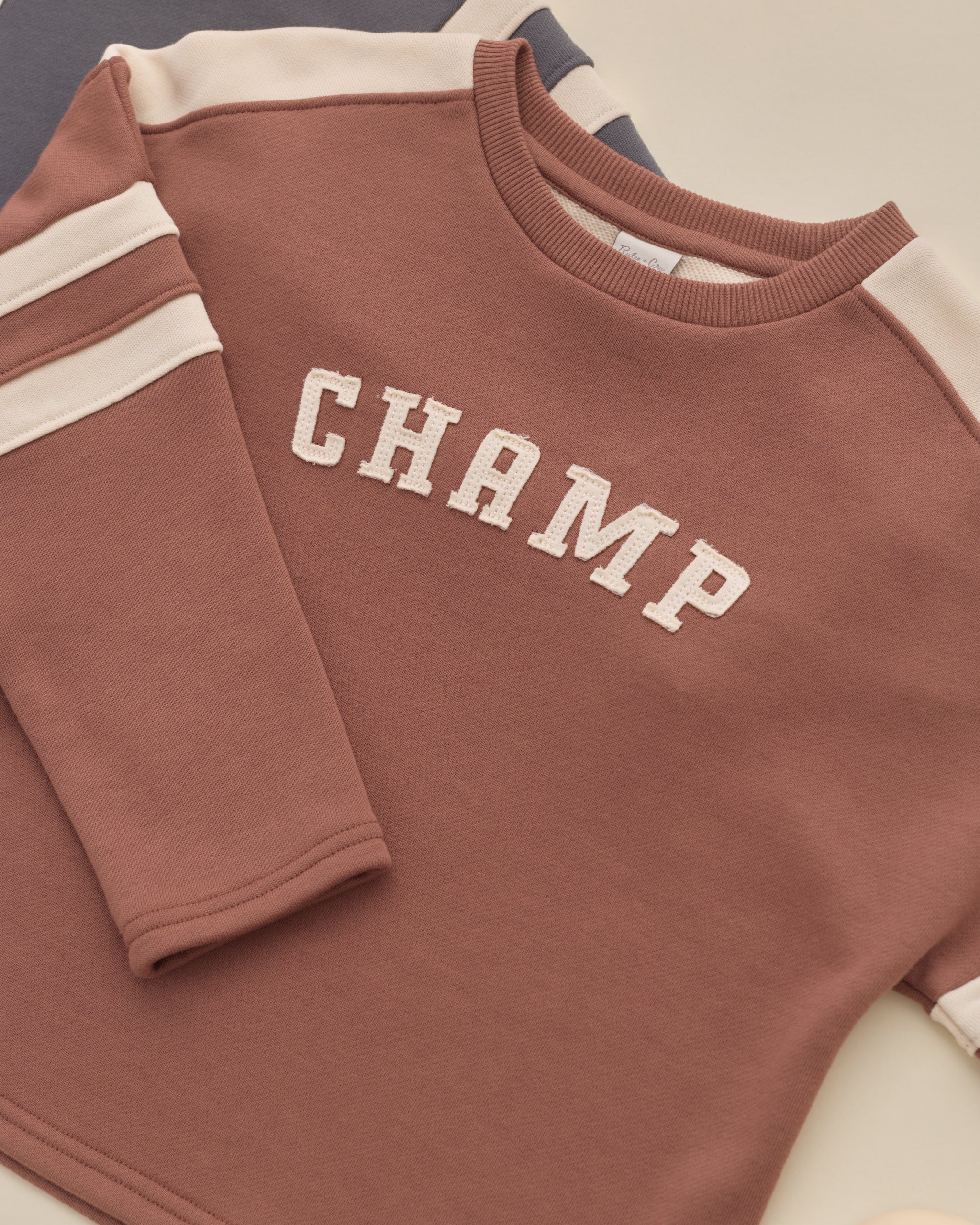 Rylee and Cru Hockey Sweatshirt and Paneled Sweatpants Set, Champ
