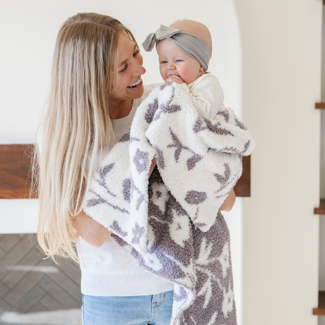 Saranoni Double-Layer Bamboni®  Receiving Blanket, Pansy