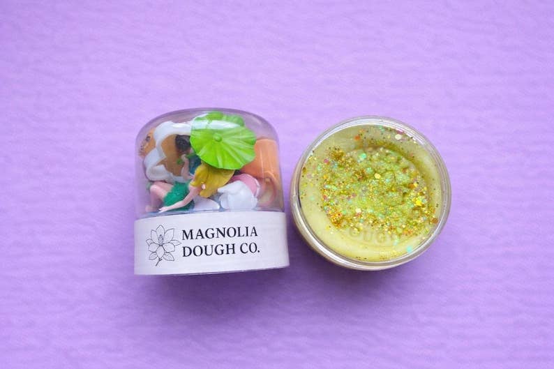 Magnolia Dough Co. Kids Sensory Play Dough Jar, Fairy Garden