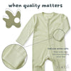 Ali + Oli Baby Footie 2 - Way Zipper – Organic Cotton Lounge Wear Sage - Flying Ryno