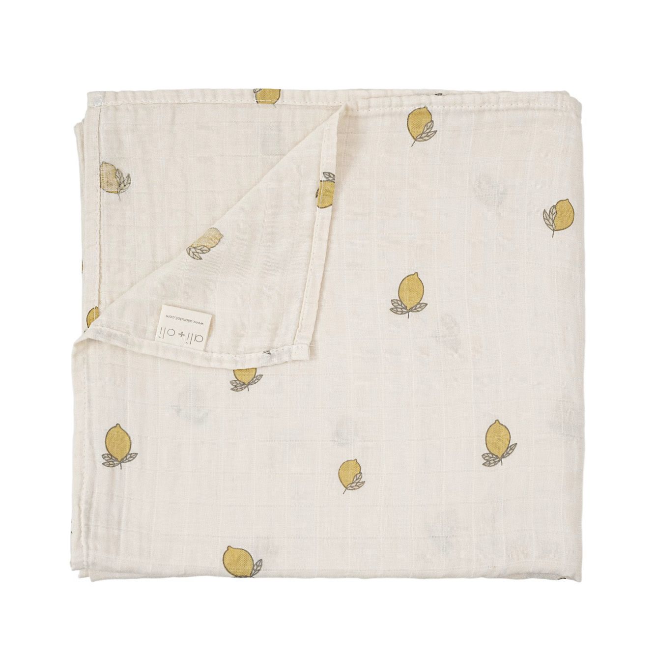 Ali+Oli Bamboo Muslin Swaddle Baby Blanket (Lemons) - Flying Ryno