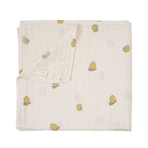 Ali+Oli Bamboo Muslin Swaddle Baby Blanket (Lemons) - Flying Ryno