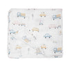 Ali+Oli Bamboo Muslin Swaddle Blanket (Automobile) - Flying Ryno