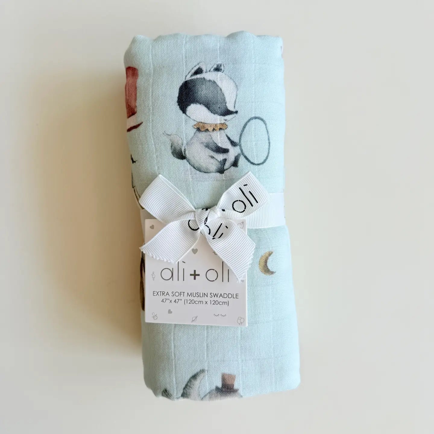 Ali+Oli Bamboo Muslin Swaddle Blanket (Circus) - Flying Ryno