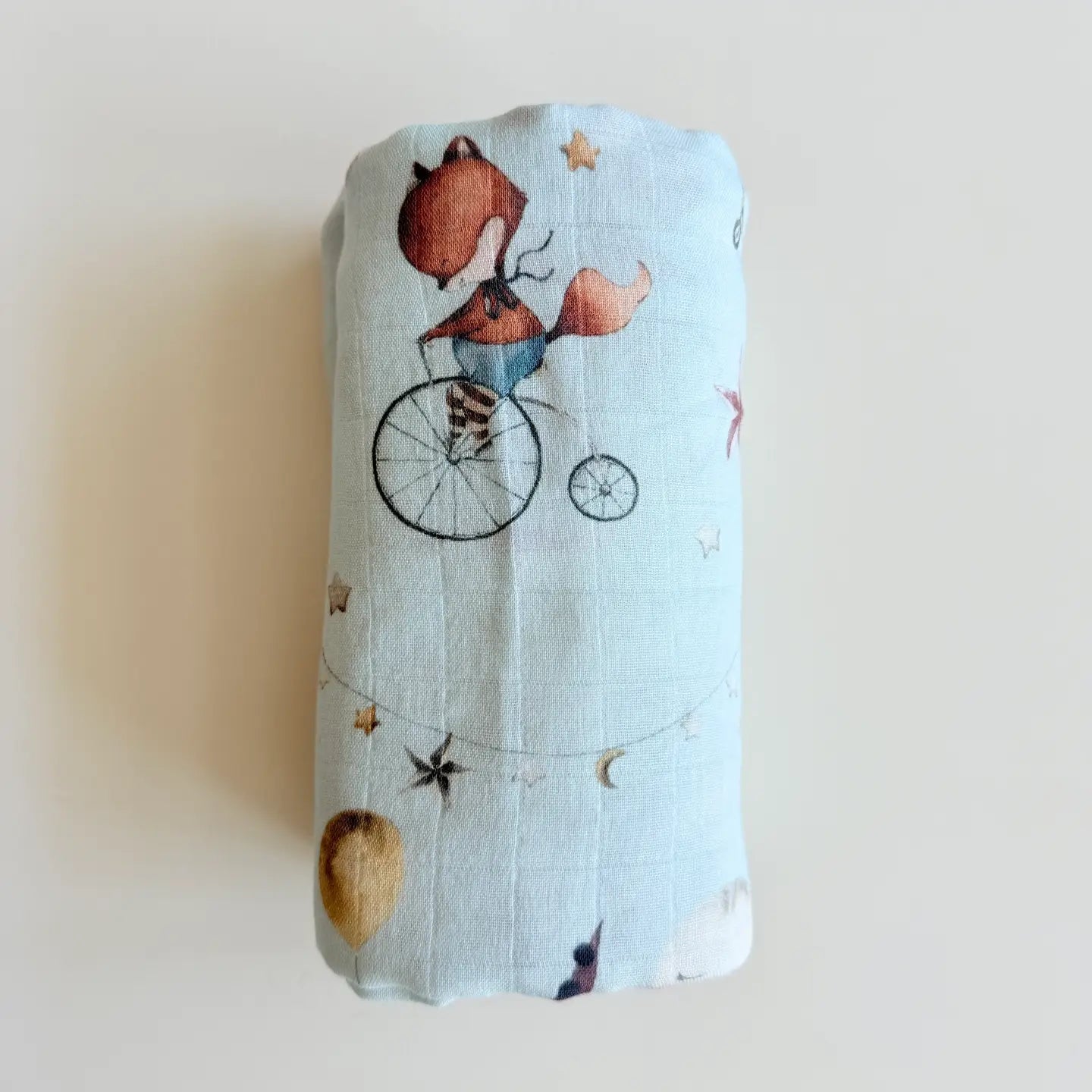 Ali+Oli Bamboo Muslin Swaddle Blanket (Circus) - Flying Ryno
