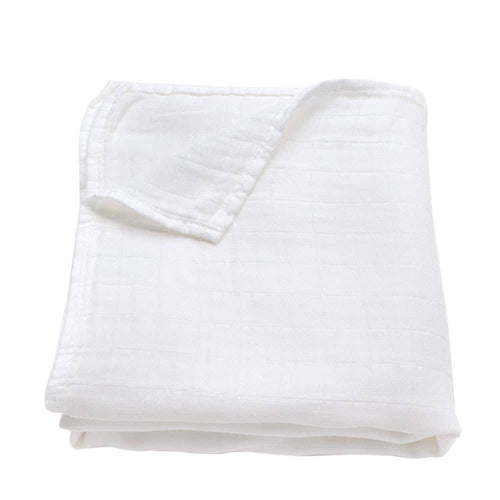 Ali+Oli Bamboo Muslin Swaddle Blanket (Pure White) - Flying Ryno