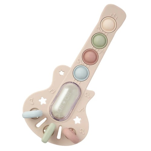 Ali+Oli Guitar - Shaped Sensory Pull & Teether Activity Toy - Flying Ryno