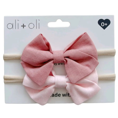 Ali+Oli Headband Bow Set (Flamingo) - Flying Ryno
