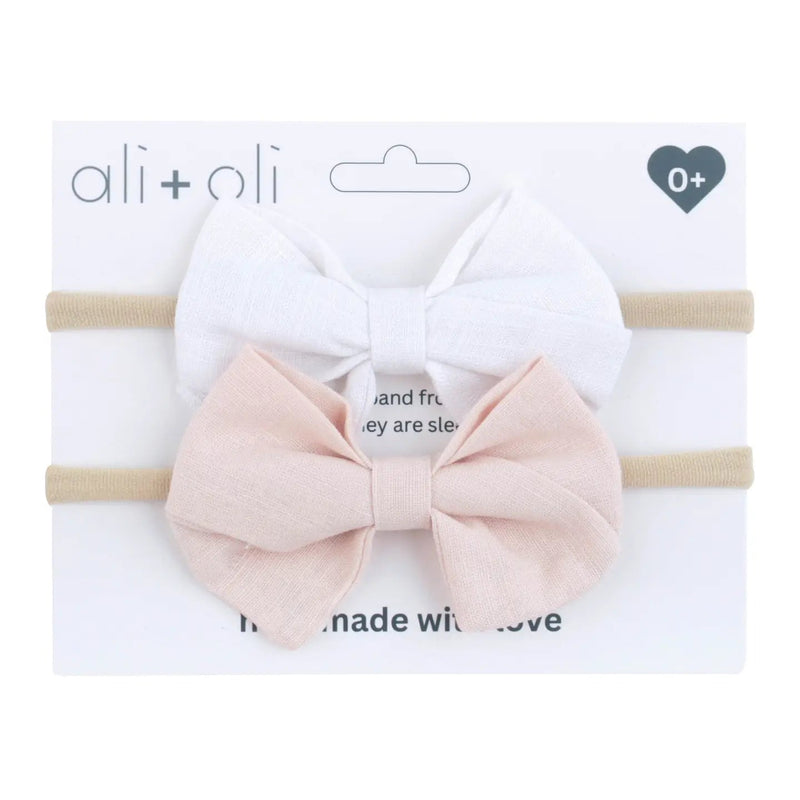 Ali+Oli Headband Bow Set (Pink) - Flying Ryno