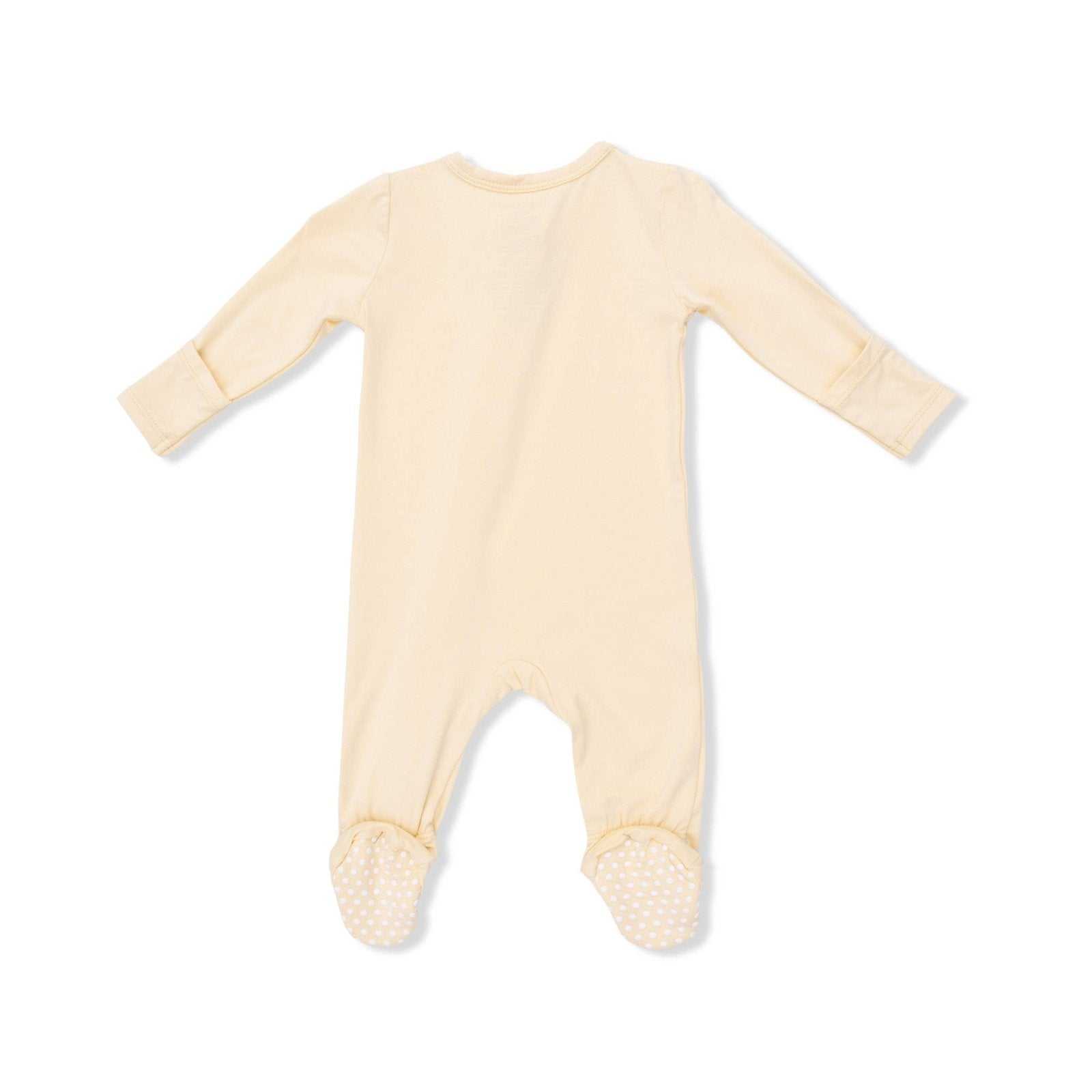 Angel Dear 2 Way Zipper Footie, Solid Italian Straw - Flying Ryno
