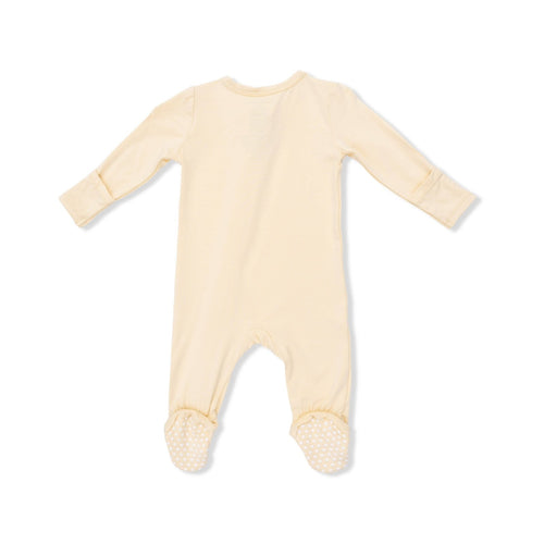 Angel Dear 2 Way Zipper Footie, Solid Italian Straw - Flying Ryno