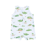 Angel Dear Alligator Blue Sleeveless Shortie Romper - Flying Ryno