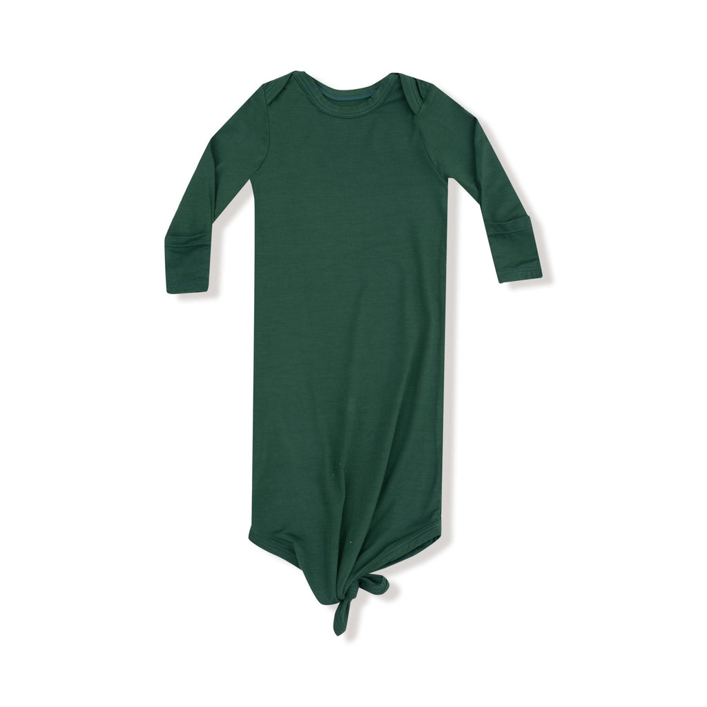 Angel Dear Basics - Hunter Green - Knotted Gown and Hat Set - Flying Ryno