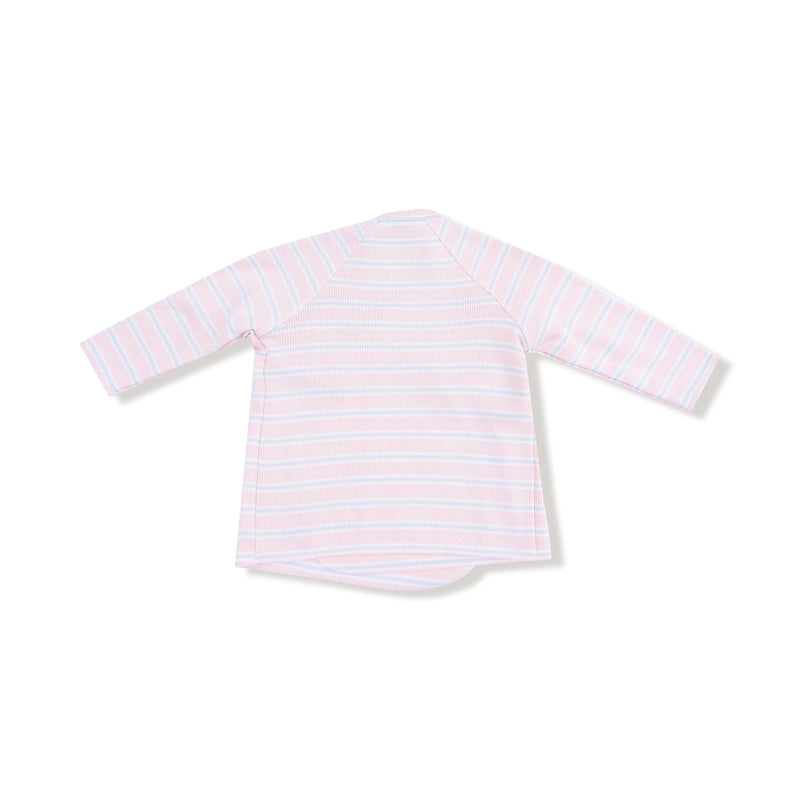 Angel Dear Basics - Multi Stripe - Pink - 2pc Longsleeve Kimono Footed Pant and Headband Set - Flying Ryno