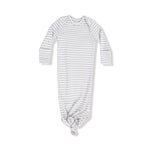 Angel Dear Basics - Stripe - Mineral - Grey/white - Knotted Gown - Flying Ryno