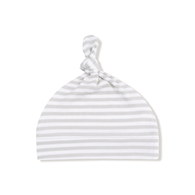Angel Dear Basics - Stripe - Mineral - Grey/white - Knotted Gown - Flying Ryno