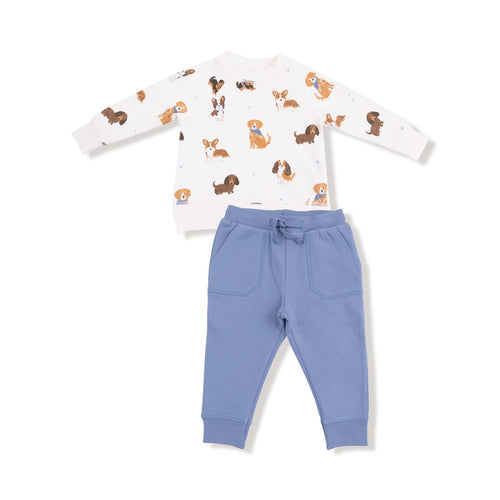 Angel Dear Best Friend Dogs - French Terry - Uni - Raglan Sweatshirt + Jogger Set - Flying Ryno