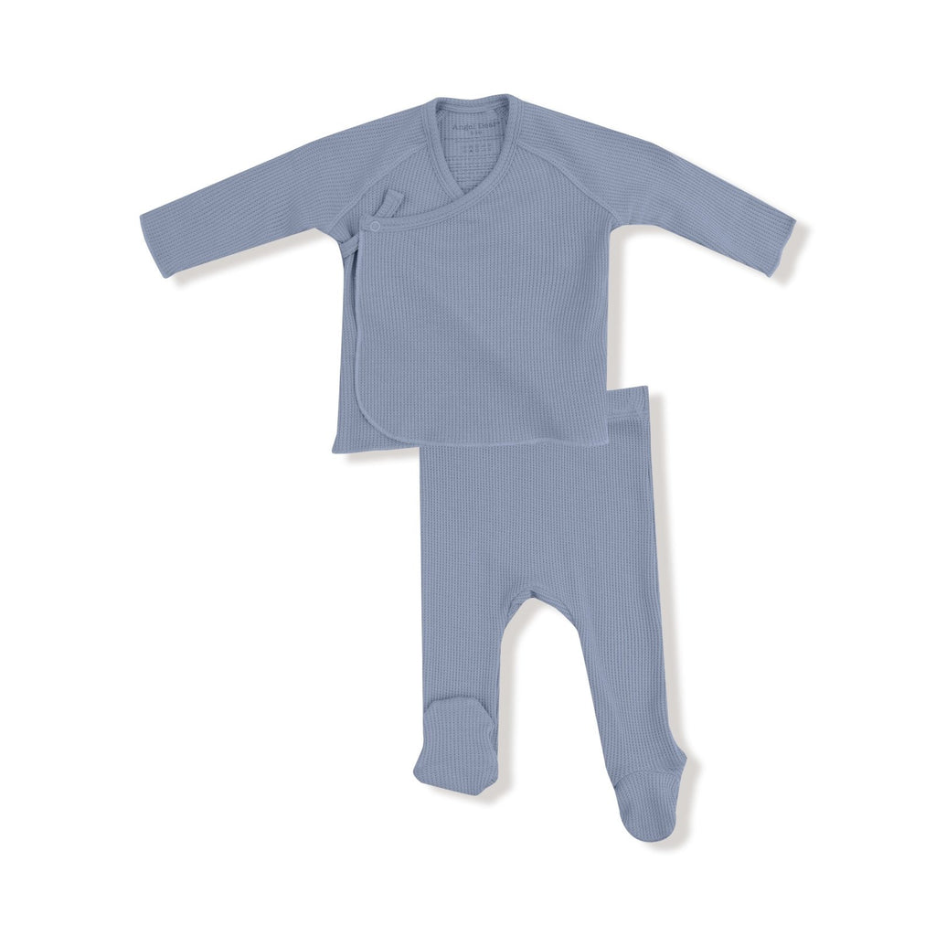 Angel Dear Blue Blizzard - 2pc Ls Kimono Footed Pant and Hat Set - Flying Ryno