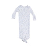 Angel Dear Blue Calico Floral Knotted Gown - Flying Ryno
