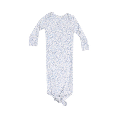 Angel Dear Blue Calico Floral Knotted Gown - Flying Ryno