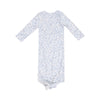 Angel Dear Blue Calico Floral Knotted Gown - Flying Ryno