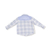 Angel Dear Blue Plaid - L/s Western Pearl Snap Shirt With Howdy Embroidery On Back - Flying Ryno