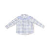 Angel Dear Blue Plaid - L/s Western Pearl Snap Shirt With Howdy Embroidery On Back - Flying Ryno