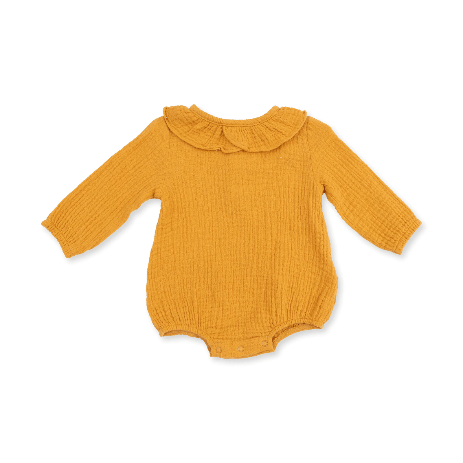 Angel Dear Bubble with Ruffle Collar, Solid Muslin Sunflower - Flying Ryno