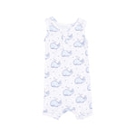 Angel Dear Bubbly Whale Blue Ribbed Sleeveless Shortie Romper - Flying Ryno