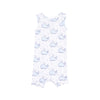 Angel Dear Bubbly Whale Blue Ribbed Sleeveless Shortie Romper - Flying Ryno