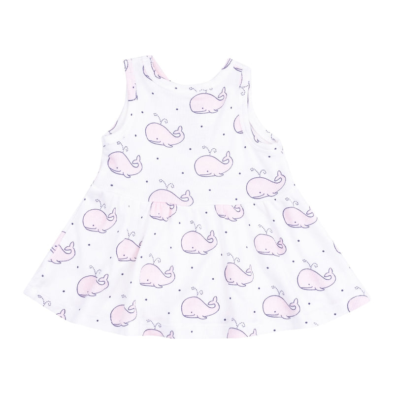 Angel Dear Bubbly Whale Pink Ribbed Peplum Tank & Ruffle Bloomer - Flying Ryno