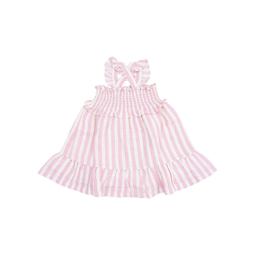 Angel Dear Candy Stripe Smocked Ruffle Sundress & Diaper Cover - Flying Ryno