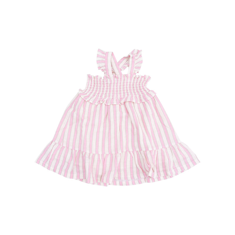 Angel Dear Candy Stripe Smocked Ruffle Sundress & Diaper Cover - Flying Ryno