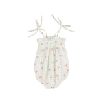 Angel Dear Cherry Stripe Tie Strap Smocked Bubble - Flying Ryno