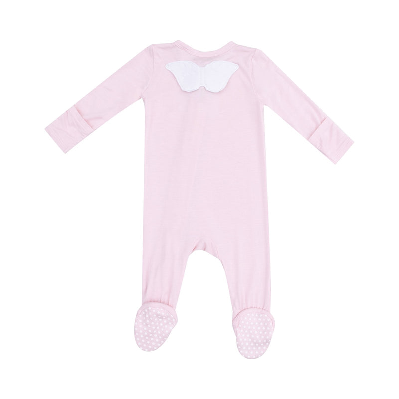Angel Dear Classic Pink Angel Wing Footie - Flying Ryno