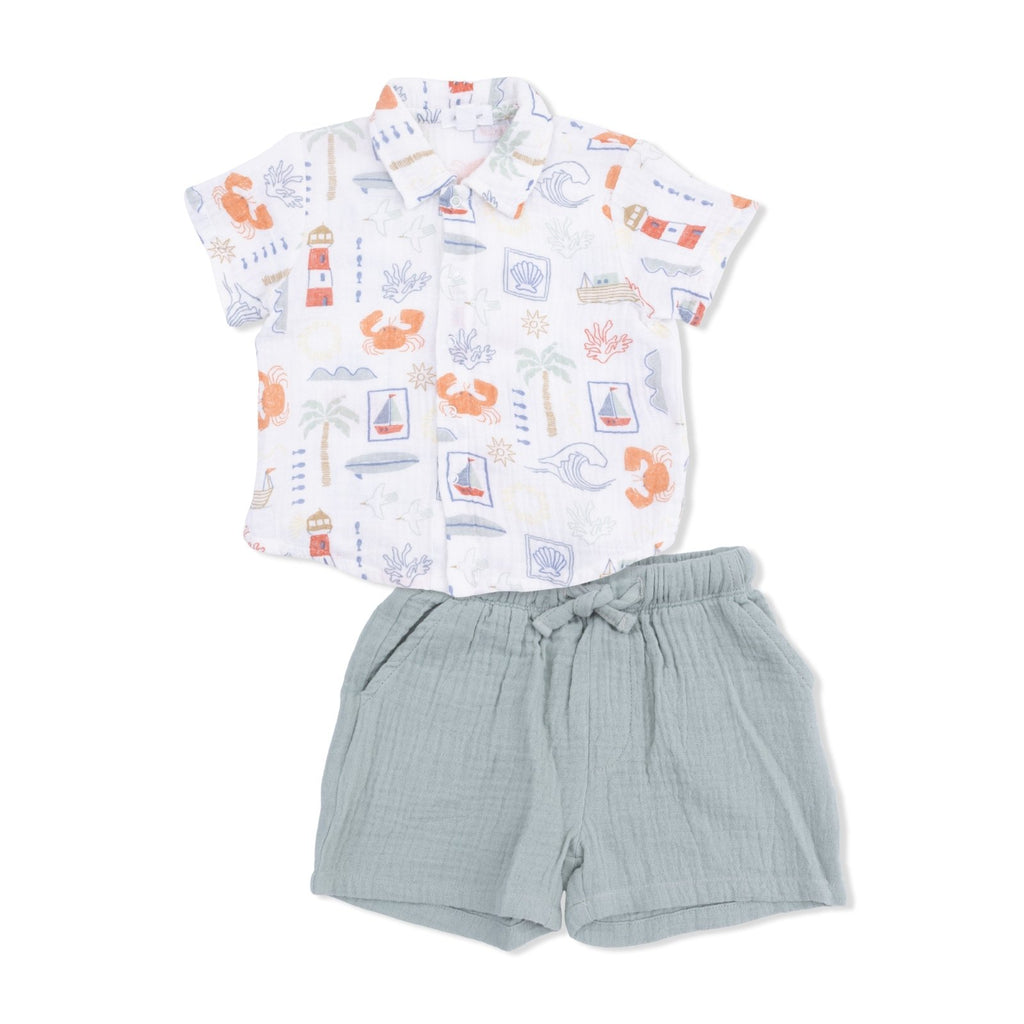 Angel Dear Club Mediterranean - Polo Button Up With Casual Short - Flying Ryno