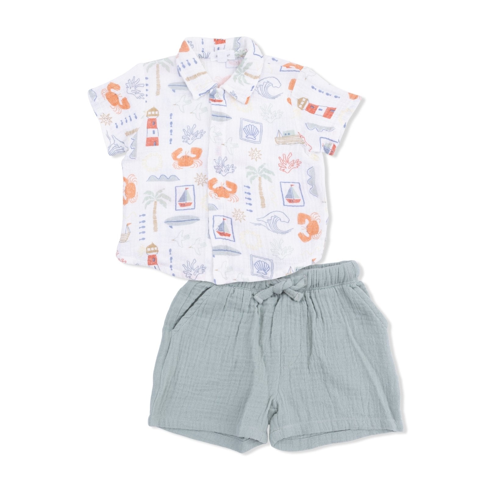 Angel Dear Club Mediterranean - Polo Button Up With Casual Short - Flying Ryno